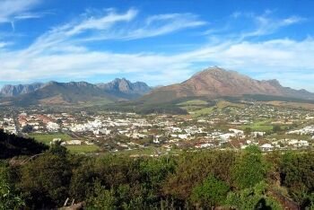 Panorama of Stellenbosch, seen from Papegaaiberg